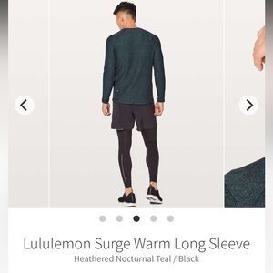 Lululemon Men’s Surge Warm Long Sleeve Large